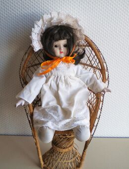 Porzellan/Stoff-Puppe,Alt,ca. 35 cm - Linnich
