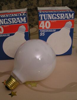 2 Stck.Tungsraglob 95, 40Watt, 220-240V, E27, opal - Leipzig Ost