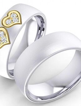 Edelstahl Partnerringe für echte Liebe AB3734-AB3735 - Aholming