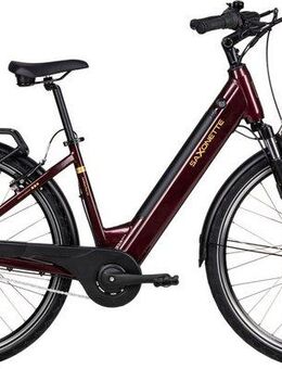SAXONETTE E-Bike Cityrad SAXONETTE Comfort Plus 5.0 E-Bike Damen 28 Zoll, 7 Gang Shimano Nexus 7 Gänge Schaltwerk, Nabenschaltung, Frontmotor, 468 Wh, (Packung), (mit integr. Akku), Elektrofahrrad für Alltag und Einkauf