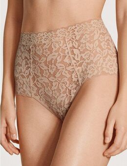 CALIDA High-Waist-Slip Natural Comfort Lace weiche, verspielte Spitze, elastisch, extrabreiter Bund, bequem