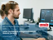 Leiter Fachbereich Anlagensoftware & Robotik (m/w/d) - Sonnenbühl