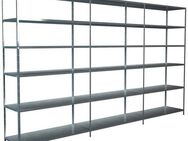 SCHULTE Regalwelt Steckregal Stecksystem Grund- und 2x Anbauregale, Metall verzinkt, 2300x2600x500 mm, 18 Böden