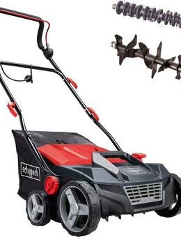 Scheppach Elektro-Vertikutierer / Lüfter SC38, 38 cm Arbeitsbreite, 1600 Watt, mit Fangbox