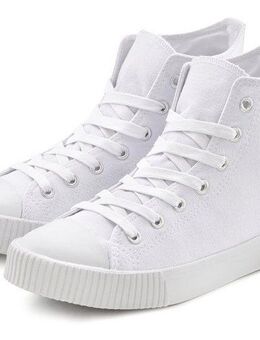 LASCANA Stiefelette aus Textil zum Schnüren, High-Sneaker, Schnür-Boots