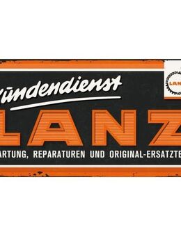 Tolles Lanz Kundendienst Traktor Blechschild Schlepper Landwirtschaft Nostalgic 25x50 cm - Hamburg