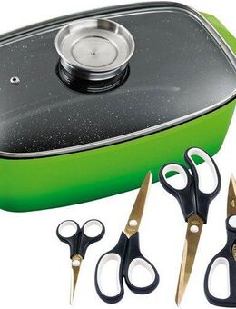 KING Bräter, Aluminiumguss (Set, 7-tlg), Bräter-/Schmortopf u. Deckel, Keramikbeschichtung »Fusion®«, Induktion