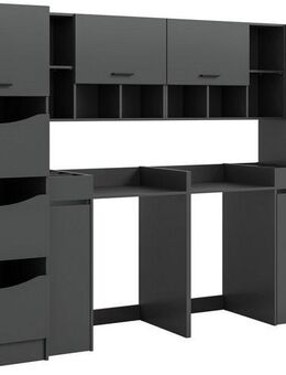 welltime Badmöbel-Set FALAS, TOPSELLER!, 8-teilig, Hauswirtschaftsraum Set, Breite 300 cm, (Set, 8-St., Wäscheschrank, Hängeschrank,Standregal, Umbauschrank, Mehrzweckschrank), Kombination, Waschmaschinenumbau, Waschmaschinenschrank, Wäschekammer