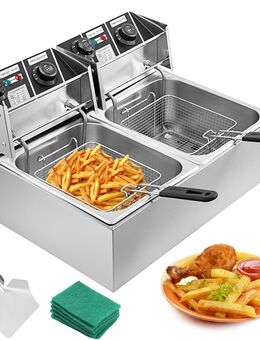 Fritteuse Imbiss Twin Elektro-Fritteuse 2x10l 5000W 220V Restaurant Foodtruck Bistro - Wuppertal