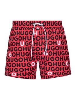 HUGO Badehose TORTUGA mit Allover-Logoschriftzug