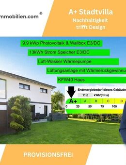 Nachhaltige Stadtvilla mit A+ Effizienz: Modernes Zuhause mit Büro & Wellness Oase - Vohburg (Donau)
