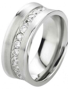 Damenring Edelstahl DE143 mit Zirkonias - Aholming