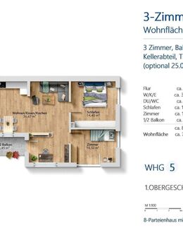 Stilvolle 3-Zimmer-Neubau-Wohnung (WHG 5) - Bad Reichenhall