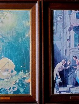 2 hübsche gerahmte Spitzwegdrucke zum kleinen Preis - Niederfischbach