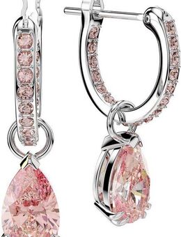 Swarovski Paar Creolen Stilla Pear Drop, mit Swarovski® Kristall - Einhänger abnehmbar