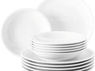 Seltmann Weiden Tafelservice Geschirr-Set Compact (12-tlg), 6 Personen, Porzellan, Geschirr-Set, Teller, weiß, 12 Teile, für 6 Personen