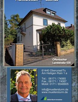 FFM-OBERRAD/.: Klassische 4-ZW im EG eines 3-FH. Sehr zentrale Lage! - Frankfurt (Main)