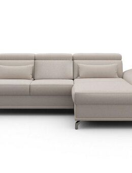 sit&more Ecksofa Cabrio L-Form, B: 295 cm, mit Sitztiefen-, Arm- & Kopfteilverstellung, 2 Nierenkissen, Federkern, optional Bettfunktion und Stauraum