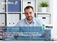 Volljurist / Syndikusanwalt (m/w/d) im Bereich Legal & Compliance in Teilzeit (30 Std./Woche) - Wuppertal