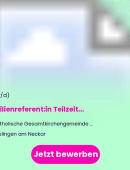 Familienreferent:in (m/w/d) Teilzeit - Esslingen (Neckar)