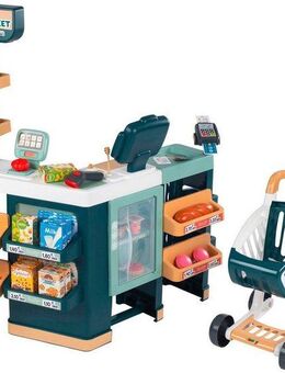 Smoby Kaufladen Supermarkt Maxi mit Einkaufswagen, mit Sound- und Lichteffekten, Made in Europe