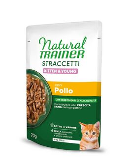 Natural Trainer Straccetti Kitten & Young Streifen in Soße 56 x 70 g - Huhn