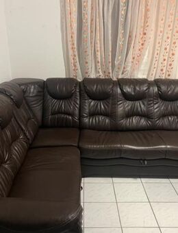 Ledersofa mit Schlaffunktion für 300€. Abholung möglich schon morgen. - Löbau