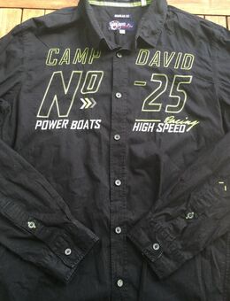Camp David Regular Fit Herren Hemd Langarm Schwarz Größe S - Fulda