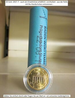 2017 10 Cent Rolle 2017 - F - Doppelsichtrolle- Stempelaufdruck: 22.06.17- - Mahlberg