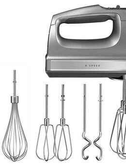 KitchenAid Handmixer 5KHM9212ECU CONTOUR SILVER, 85 W, 9 Stufen