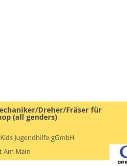 Feinwerkmechaniker/Dreher/Fräser für Fahrwerkshop (all genders) - Frankfurt (Main)