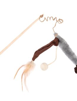 TIAKI Katzenangel Plüsch & Feder - 1 Stück