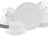 CreaTable Kaffeeservice Fleur Royal (18-tlg), 6 Personen, Porzellan, extrem dünn, leicht, lichtdurchlässig