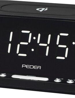PEDEA FM Radiowecker mit induktiver QI-Ladefunktion Uhrenradio (FM-Tuner)