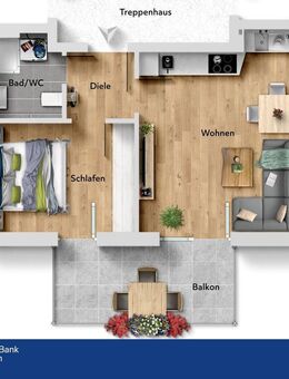 Erstbezug! Moderne 2-Zi.-Wohnung mit großem Balkon in Straubing - Straubing