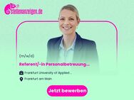 Referent/-in Personalbetreuung Professor/-in und Beamte/-in (m/w/d) - Frankfurt (Main)