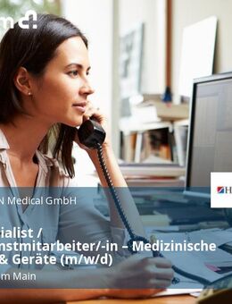 Sales Specialist / Außendienstmitarbeiter/-in – Medizinische Produkte & Geräte (m/w/d) - Frankfurt (Main)