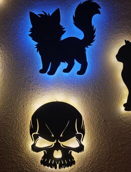 Geschenkidee Deko Lampe mit Timerfunktion Totenkopf, Hund, Katze und Pferd - Hannover Herrenhausen-Stöcken