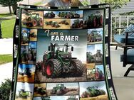 Traktor-Decke für Jungen – Flauschiger Komfort für kleine Traktor-Fans Bauer Landwirtschaft 150x200cm Fendt - Ingolstadt