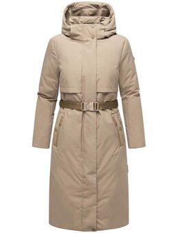 Navahoo Wintermantel Waldbummler 14 Wasserdichter Winterparka mit Kapuze und Taillengürtel