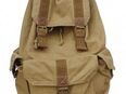 Canvas-Rucksack mit viel Stauraum Staura Shoosh Canvas Backpack Rucksack, 100% Canvas soft, Farbe khaki, in 8600