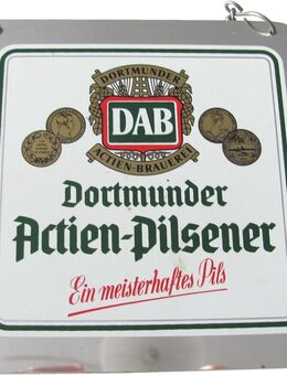 DAB Dortmunder Actien Brauerei - Pilsener - Zapfhahnschild - 10 x 10 cm - Motiv 2 - aus Kunststoff - Doberschütz