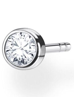 THOMAS SABO Single-Ohrstecker weißer Stein gold, weißer Stein silber, mit Zirkonia (synth)