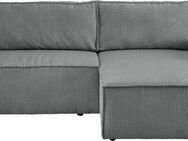 Home affaire Ecksofa SHERWOOD Schlafsofa 267 cm, L-Form, Schlaffunktion mit Bettkasten (210x136 cm), Cord, Vintage, Samtvelours