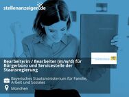 Bearbeiterin / Bearbeiter (m/w/d) für Bürgerbüro und Servicestelle der Staatsregierung - München