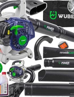 Benzin-Laubbläser 1600W – Garten-Laubsauger mit 50L Fangsack und Häcksler Set452Set452 - Wuppertal