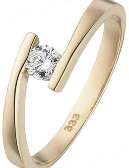 JOBO Fingerring, 333 Gold mit 1 Zirkonia