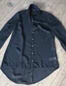 Lässige Lockere Bluse Vokuhila y2k Athmsophere Vintagebluse Long Bluse Transparent 34 36 xs s TOP in 10245