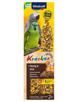 Vitakraft Kräcker Papagei - 2 x 2 Sticks Honig & Anis