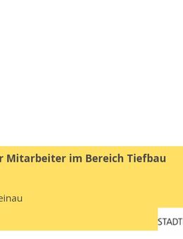 Technischer Mitarbeiter im Bereich Tiefbau (m/w/d) - Rheinau